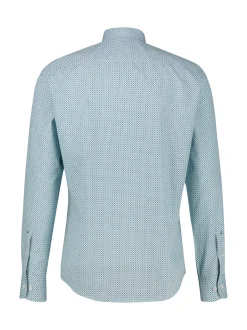 LERROS Herren Langarmhemd in blau