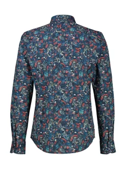 LERROS Herren Langarmhemd in blau