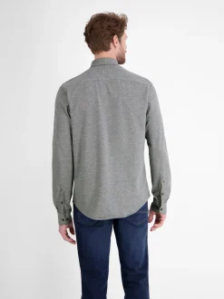 LERROS Herren Langarmhemd in blau