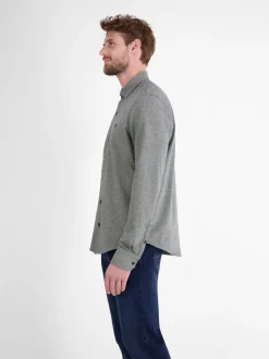 LERROS Herren Langarmhemd in blau