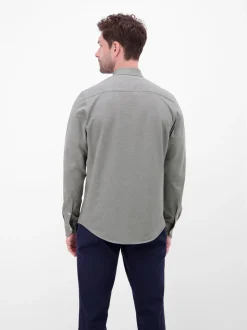 LERROS Herren Langarmhemd in grau