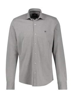 LERROS Herren Langarmhemd in grau