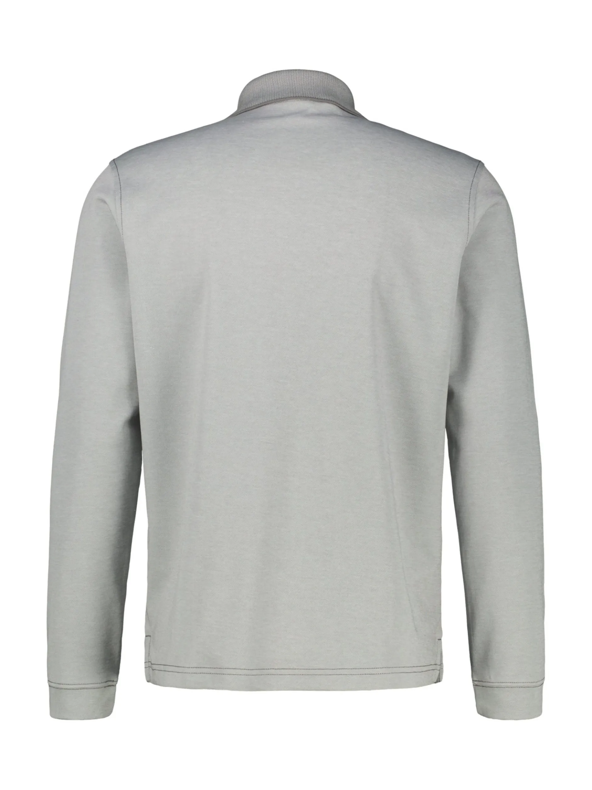 LERROS Herren Langarm-Poloshirt in grau