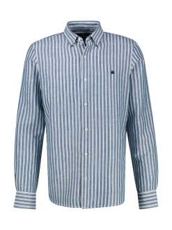 LERROS Herren Leinenhemd in blau