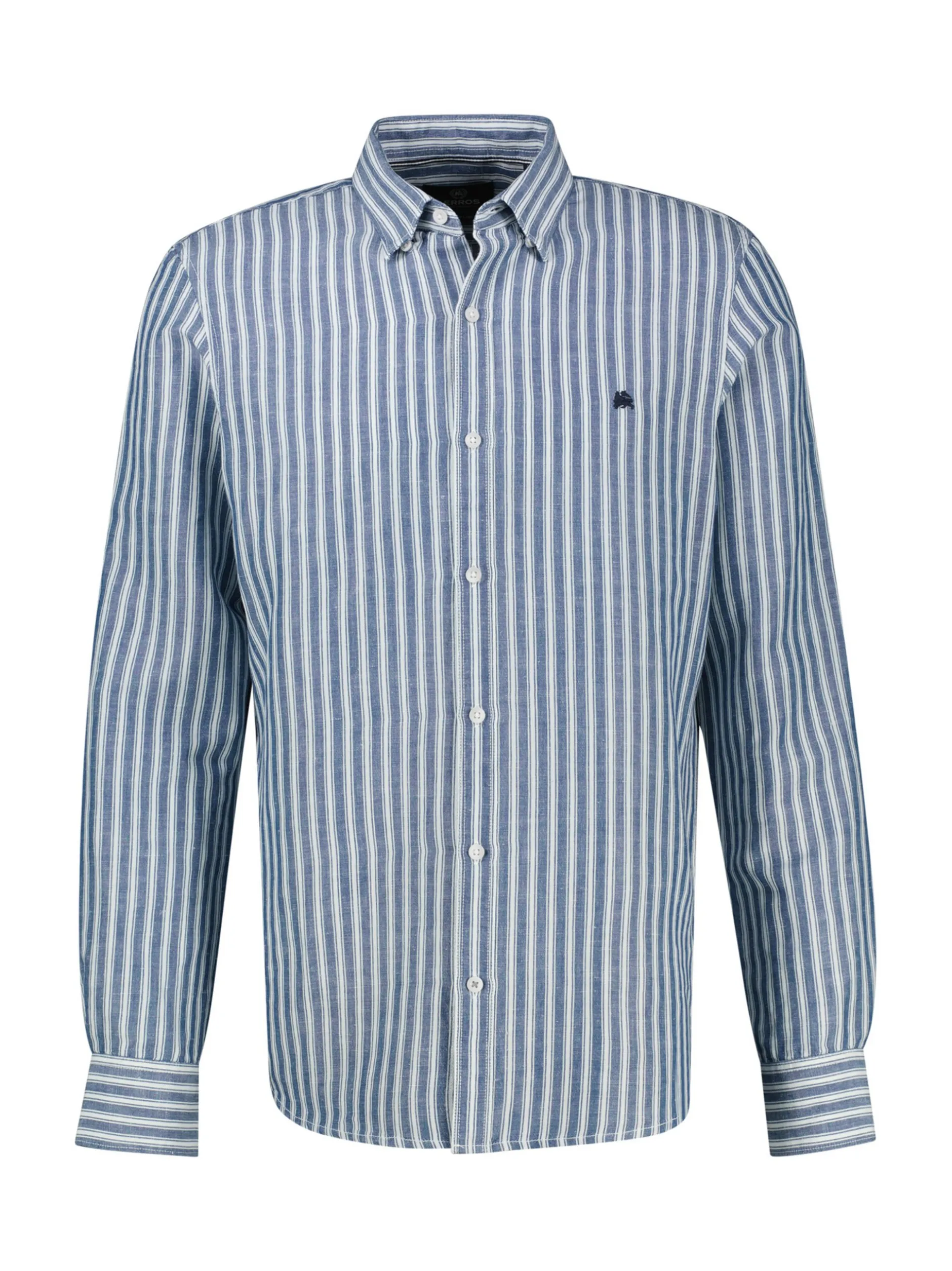 LERROS Herren Leinenhemd in blau