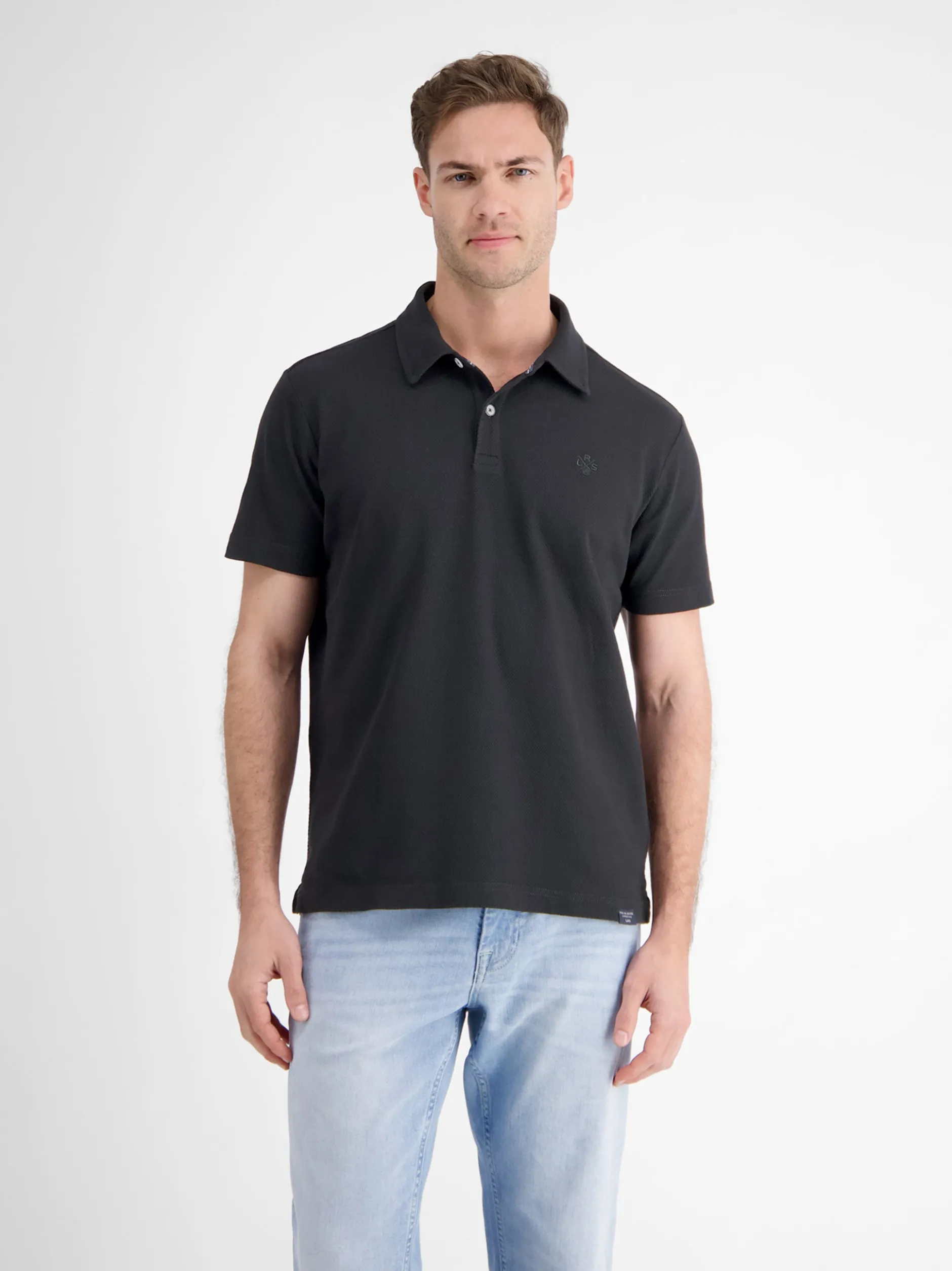 LERROS Herren Poloshirt in schwarz