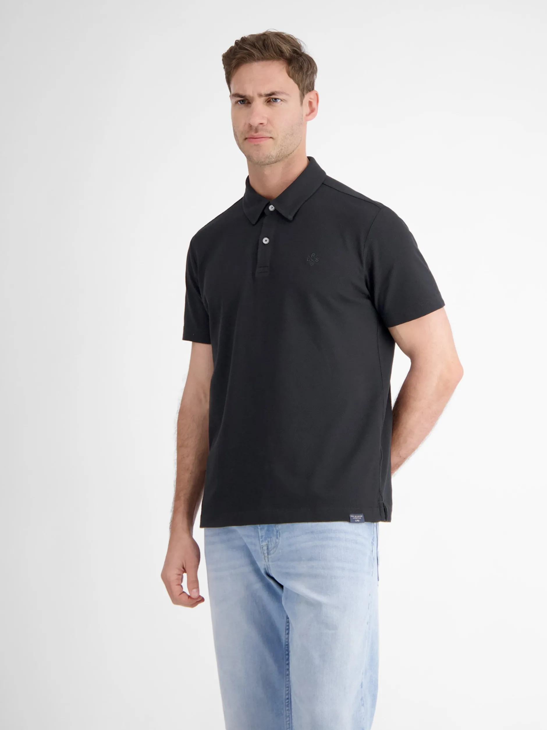 LERROS Herren Poloshirt in schwarz