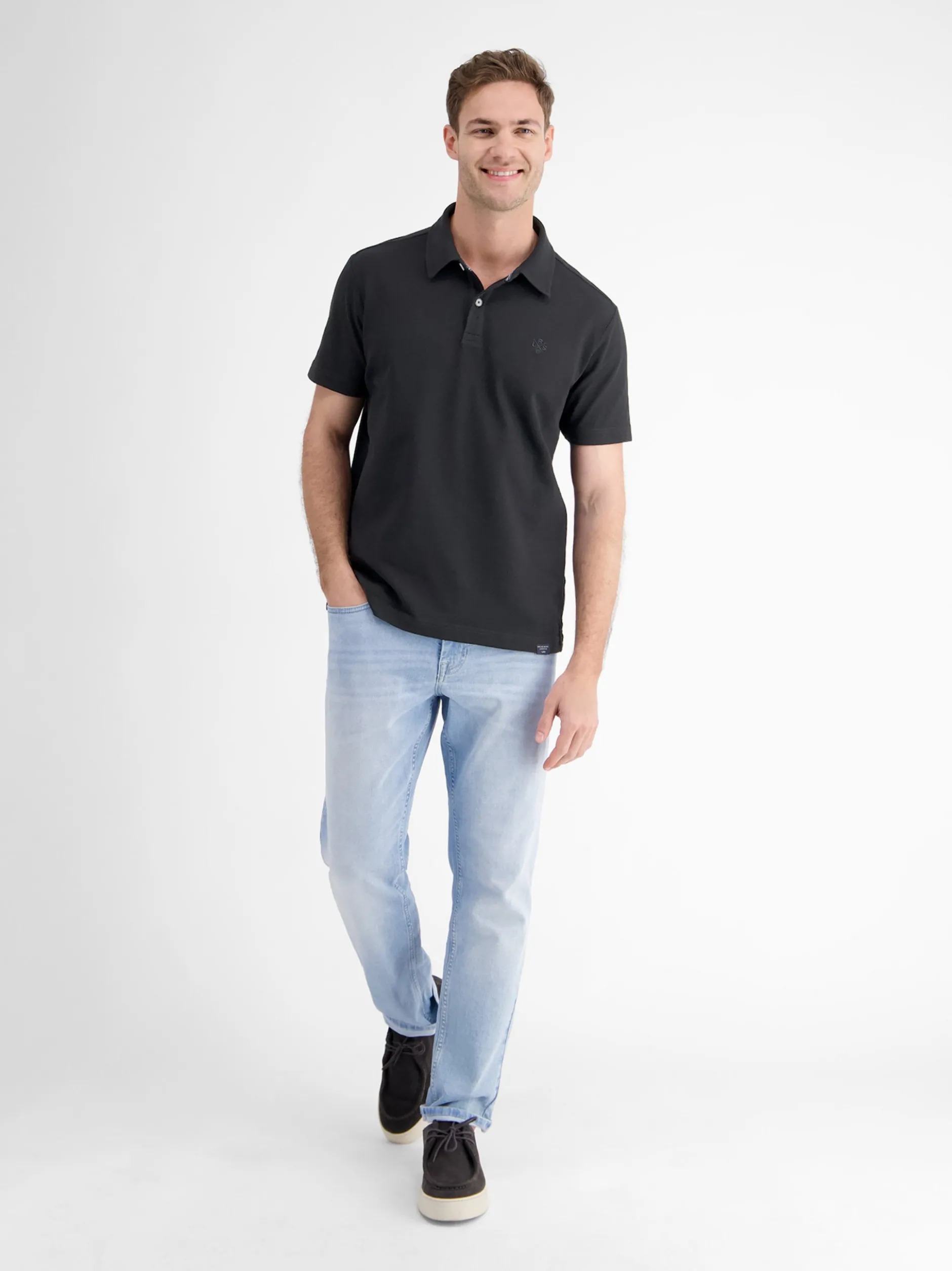 LERROS Herren Poloshirt in schwarz