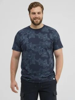 LERROS Herren Rundhalsshirt in blau