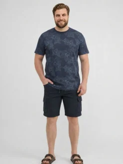LERROS Herren Rundhalsshirt in blau