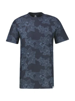 LERROS Herren Rundhalsshirt in blau