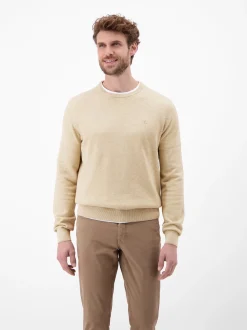 LERROS Herren Strickpullover in beige