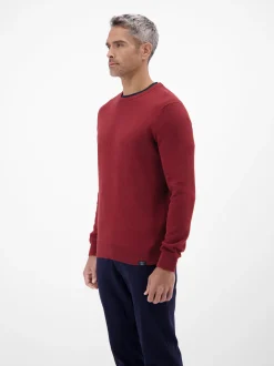 LERROS Herren Strickpullover in rot