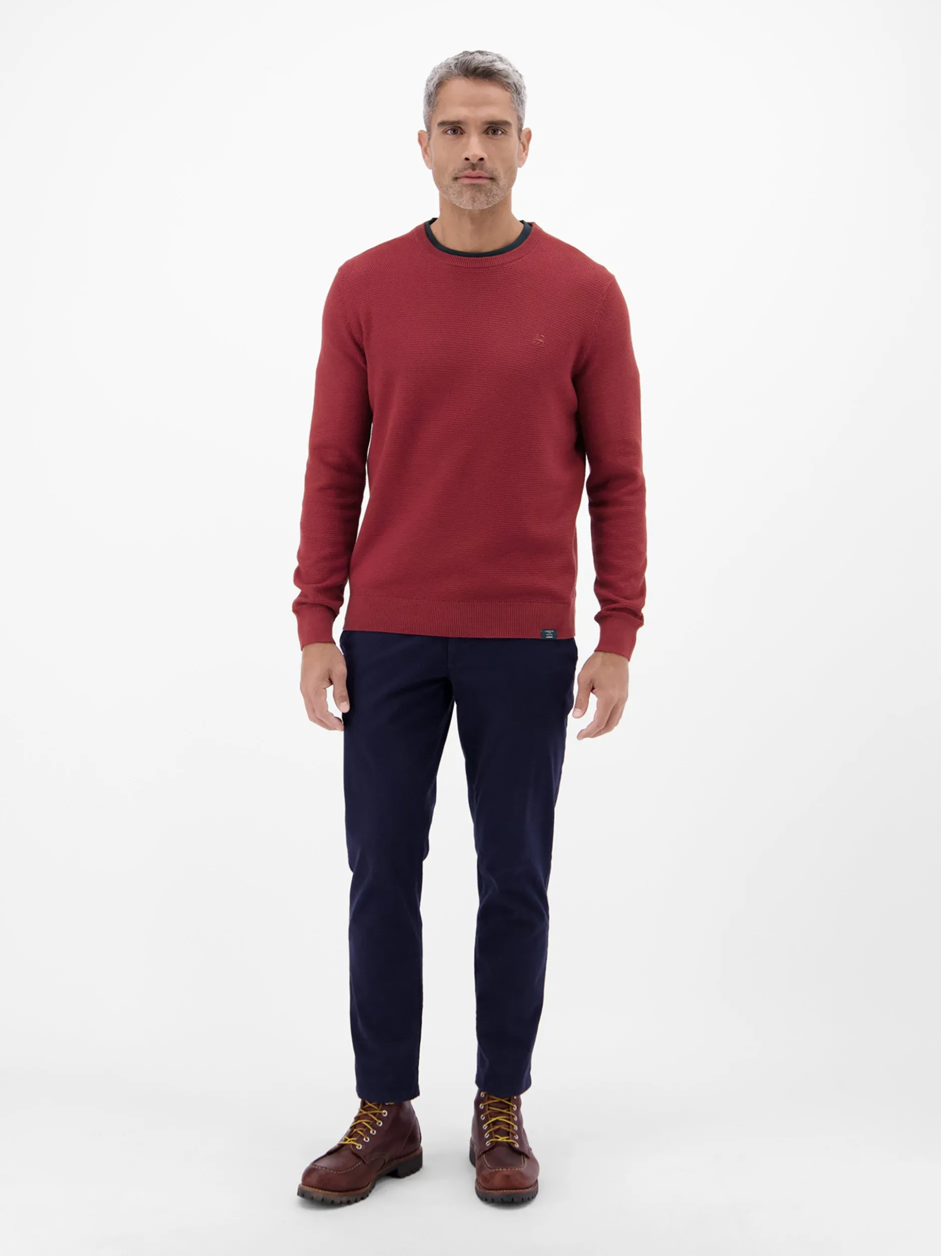 LERROS Herren Strickpullover in rot