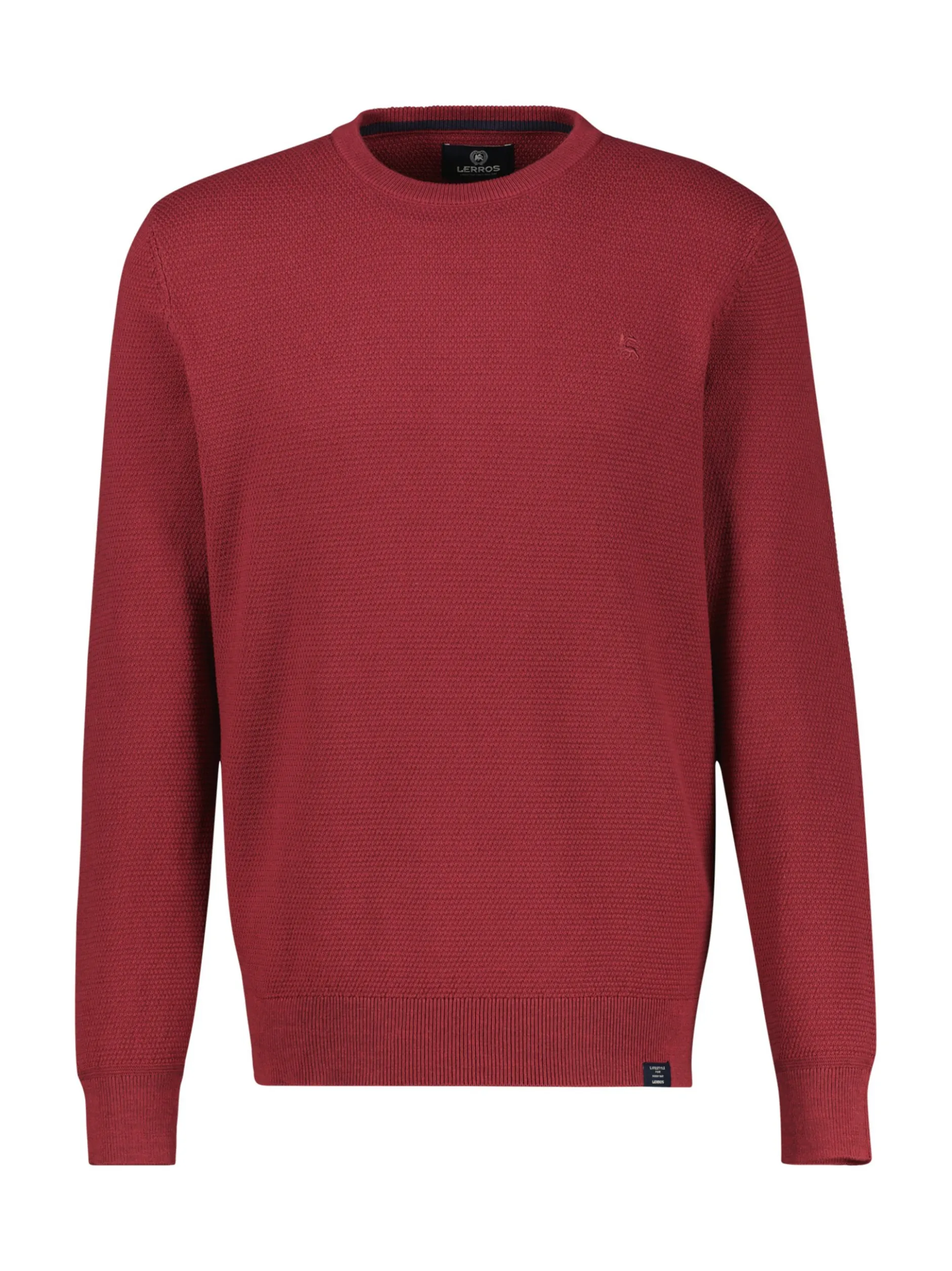 LERROS Herren Strickpullover in rot