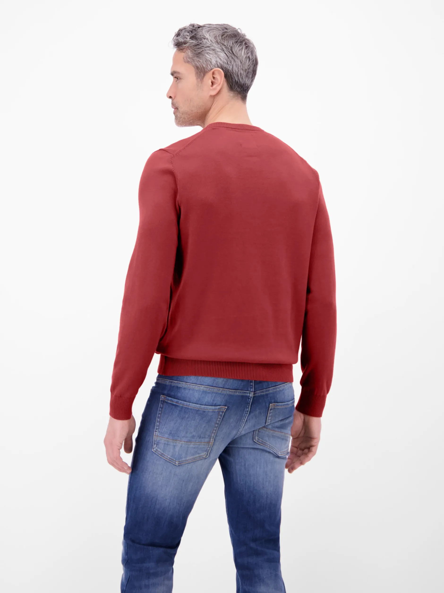 LERROS Herren Strickpullover in rot