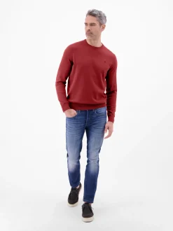 LERROS Herren Strickpullover in rot
