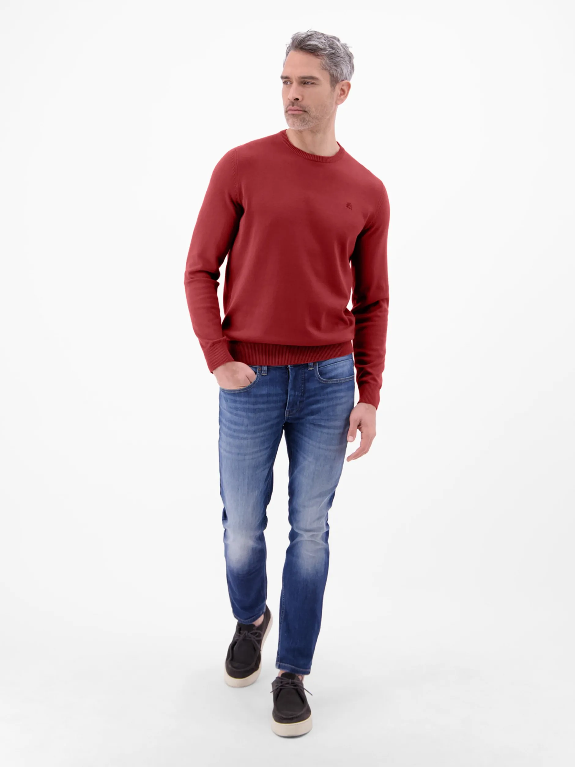 LERROS Herren Strickpullover in rot