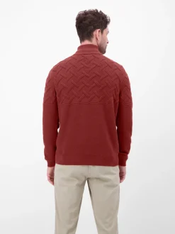 LERROS Herren Strickpullover in rot