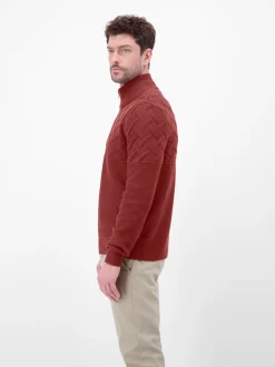 LERROS Herren Strickpullover in rot