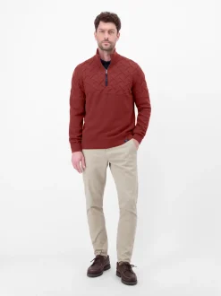 LERROS Herren Strickpullover in rot