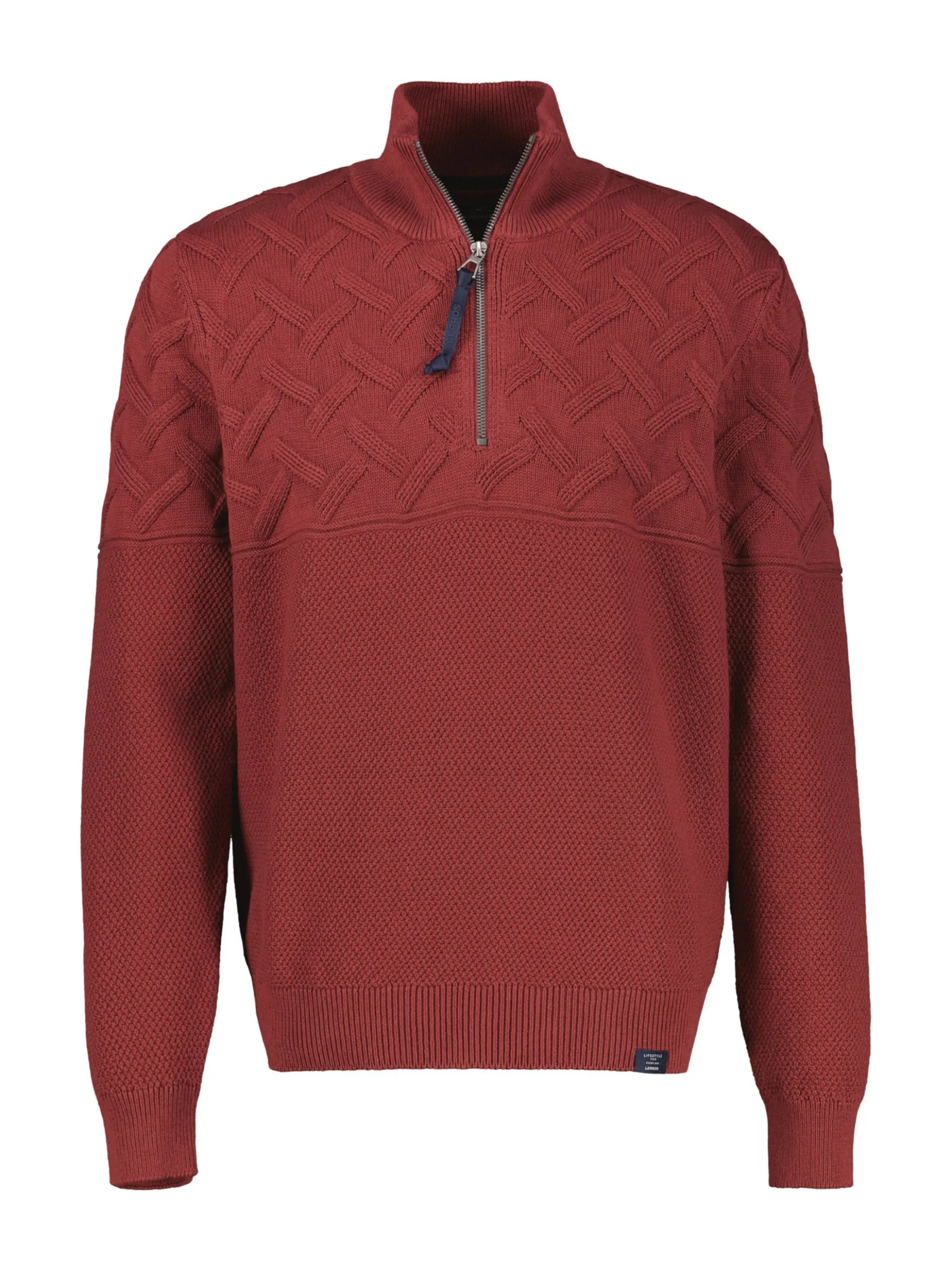 LERROS Herren Strickpullover in rot