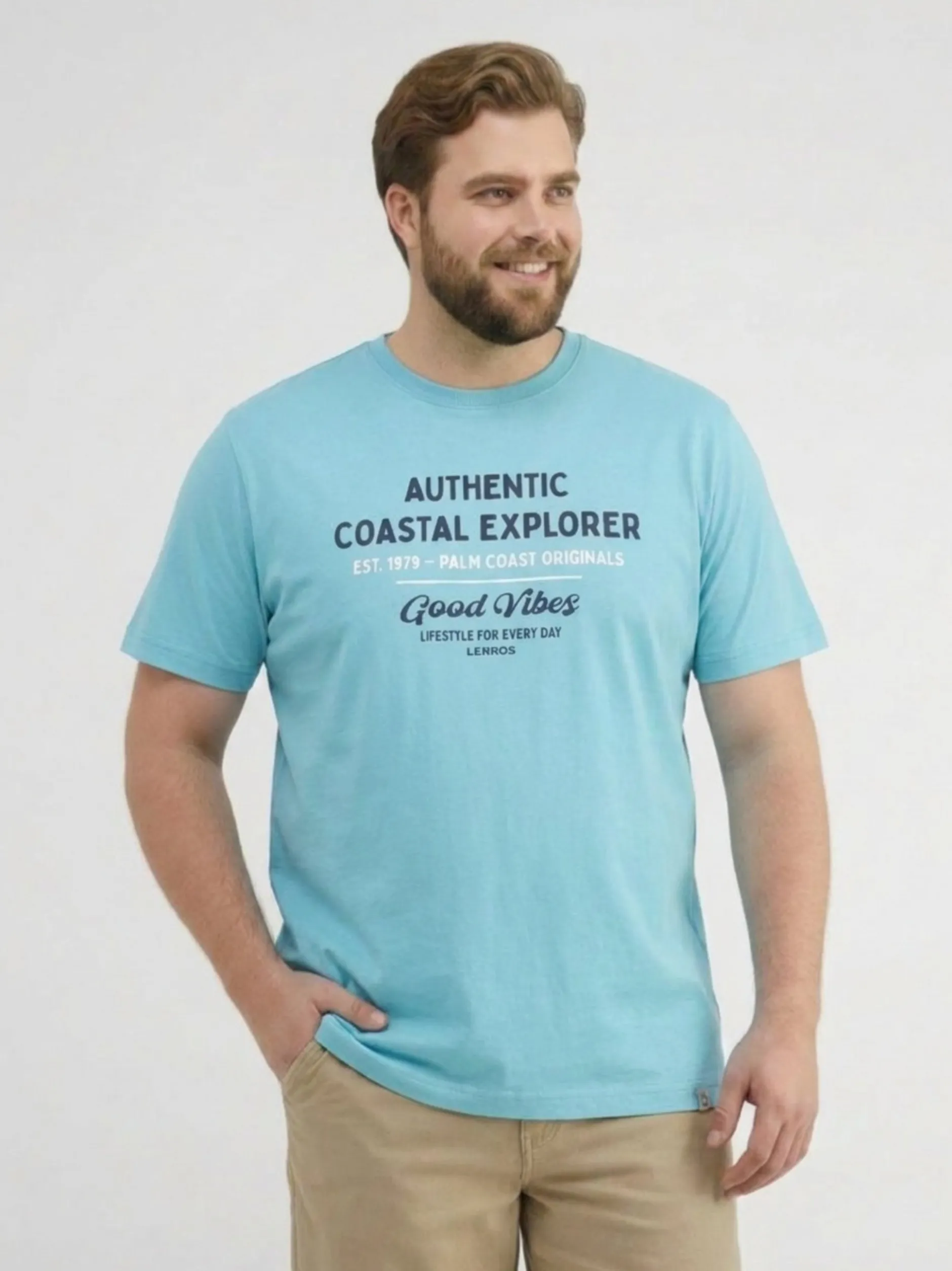 LERROS Herren T-Shirt in blau