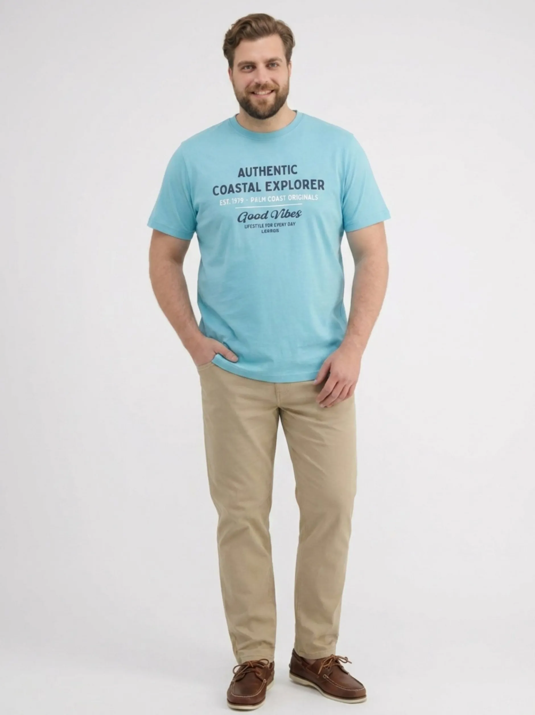 LERROS Herren T-Shirt in blau