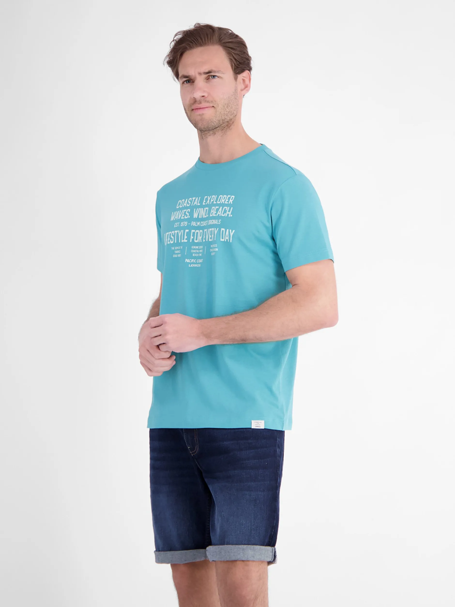 LERROS Herren T-Shirt in blau