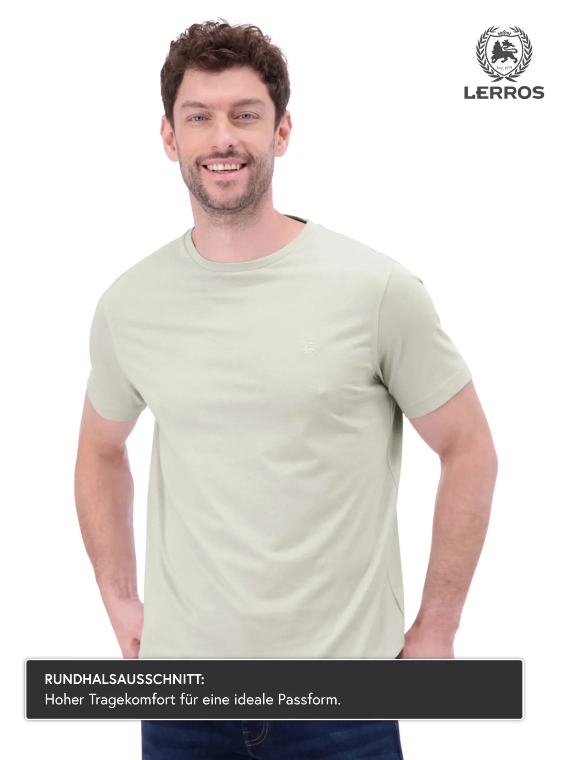 LERROS Herren T-Shirt in grau