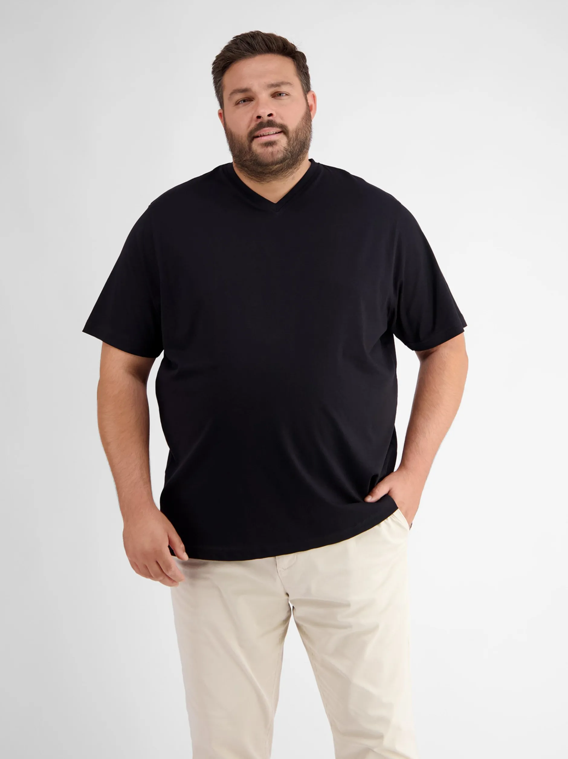 LERROS Herren T-Shirt in schwarz