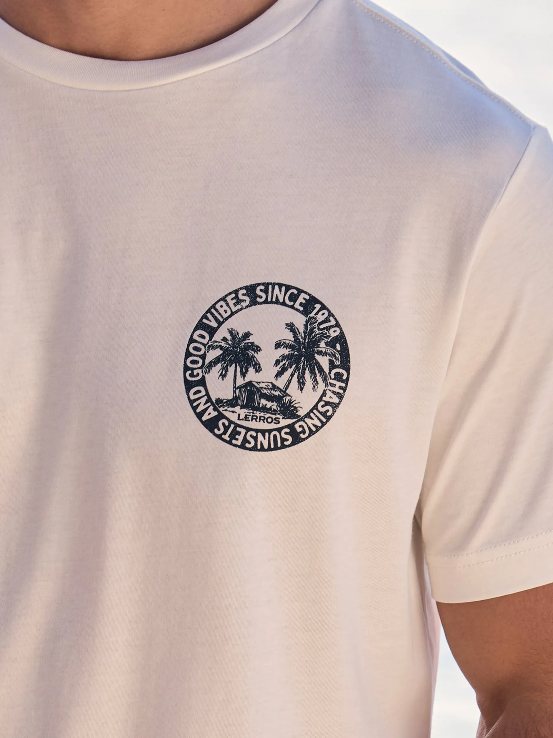 LERROS Herren T-Shirt in weiß
