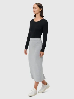 Les Lunes Damen Langarmbody in schwarz - Ärmel: langarm