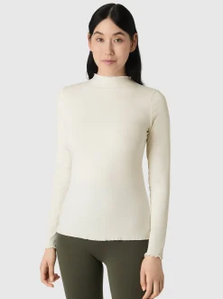 Les Lunes Damen Langarmshirt in weiß - Ärmel: langarm