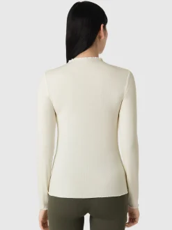Les Lunes Damen Langarmshirt in weiß - Ärmel: langarm
