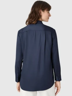 Les Lunes Damen Langbluse in blau - Ärmel: langarm