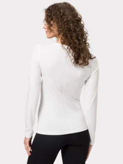 Les Lunes Damen langärmeliges Freizeithemd in weiß