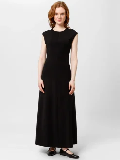 Les Lunes Damen Maxikleid in schwarz - Länge: lang