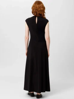 Les Lunes Damen Maxikleid in schwarz - Länge: lang