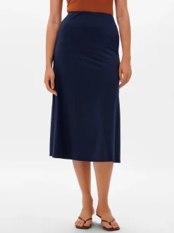 Les Lunes Damen Midirock in blau