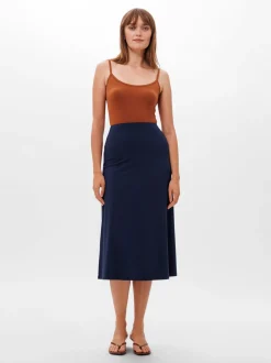 Les Lunes Damen Midirock in blau