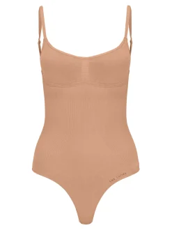 Les Lunes Damen Ärmelloser Body in braun
