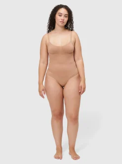 Les Lunes Damen Ärmelloser Body in braun