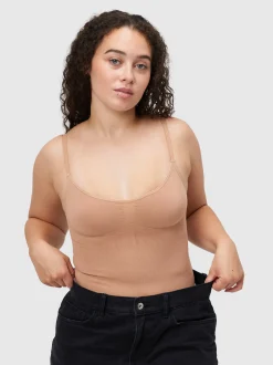 Les Lunes Damen Ärmelloser Body in braun