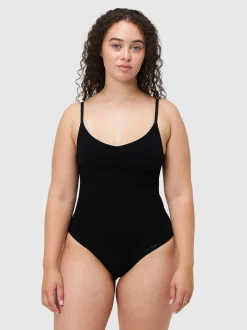 Les Lunes Damen Ärmelloser Body in schwarz
