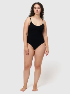 Les Lunes Damen Ärmelloser Body in schwarz