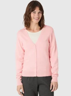 Les Lunes Damen Strickjacke in rosa - Ärmel: langarm