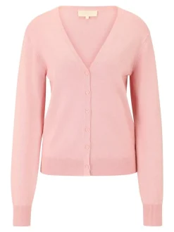 Les Lunes Damen Strickjacke in rosa - Ärmel: langarm