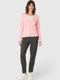 Les Lunes Damen Strickjacke in rosa - Ärmel: langarm