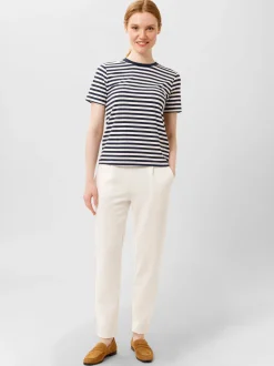 Les Lunes Damen T-Shirt in blau - Ausschnitt: Rundhals